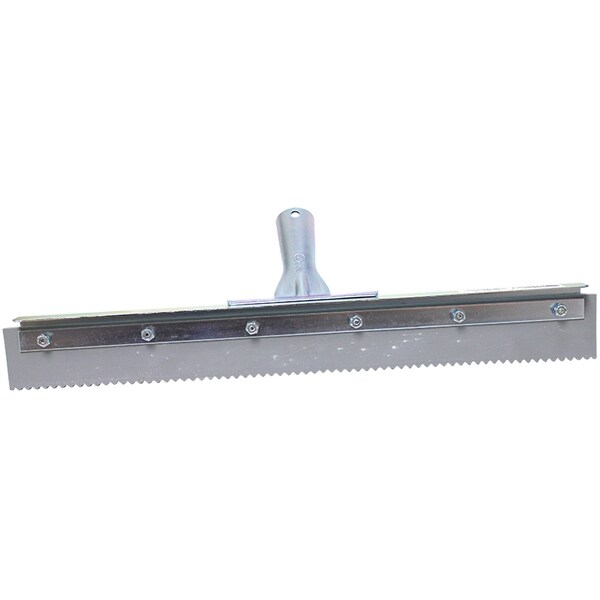24 in Curved End Squeegee, 3/16 in Serrations, Non-Marking, 6PK